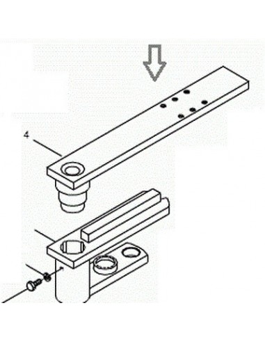 Bielle fixe pour moteur CAME FROG