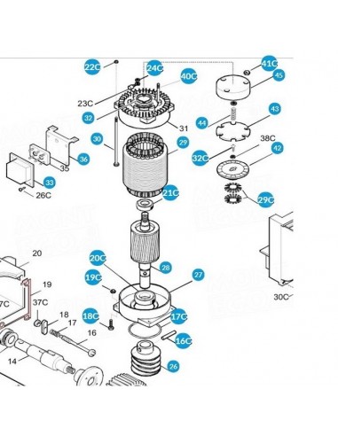 Moteur complet CAME pour BK 2200T avec vis sans fin