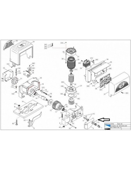 Trappe de déverrouillage pour moteurs BK CAME