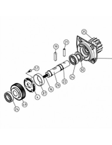 Groupe réducteur pour moteur NICE RB350 RB400 et RD400